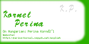 kornel perina business card